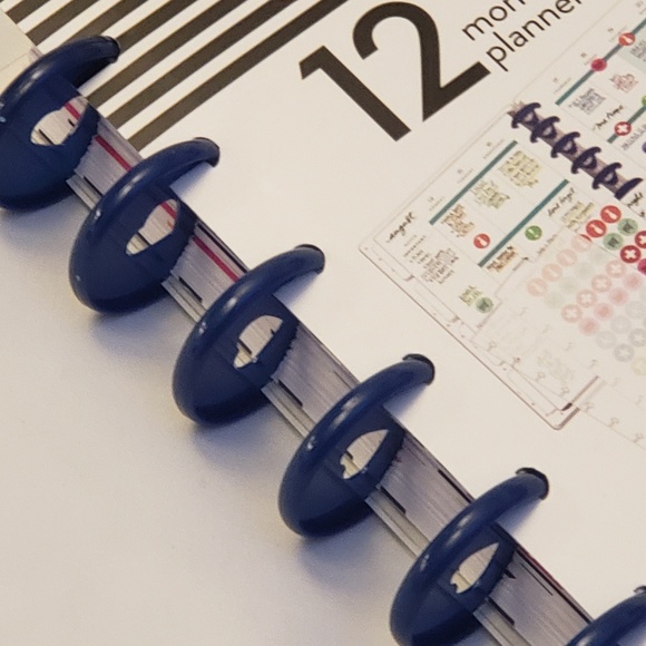 Happy Planner Classic Undated 12 Month navy rings - Picture 3 of 8